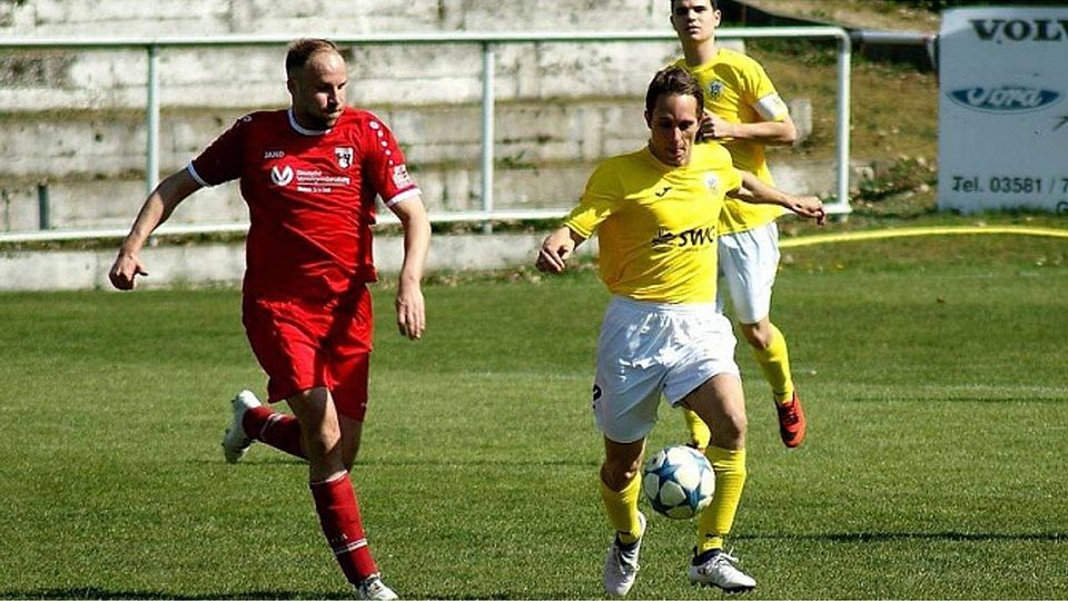 Der NFV Gelb-Weiß Görlitz lieferte sich im Viertelfinalspiel des oberlausitzischen Kreispokals einen packenden Fight mit dem SV Gebelzig und ging nach einem Treffer in der Verlängerung als Sieger hervor. F: Bradtke