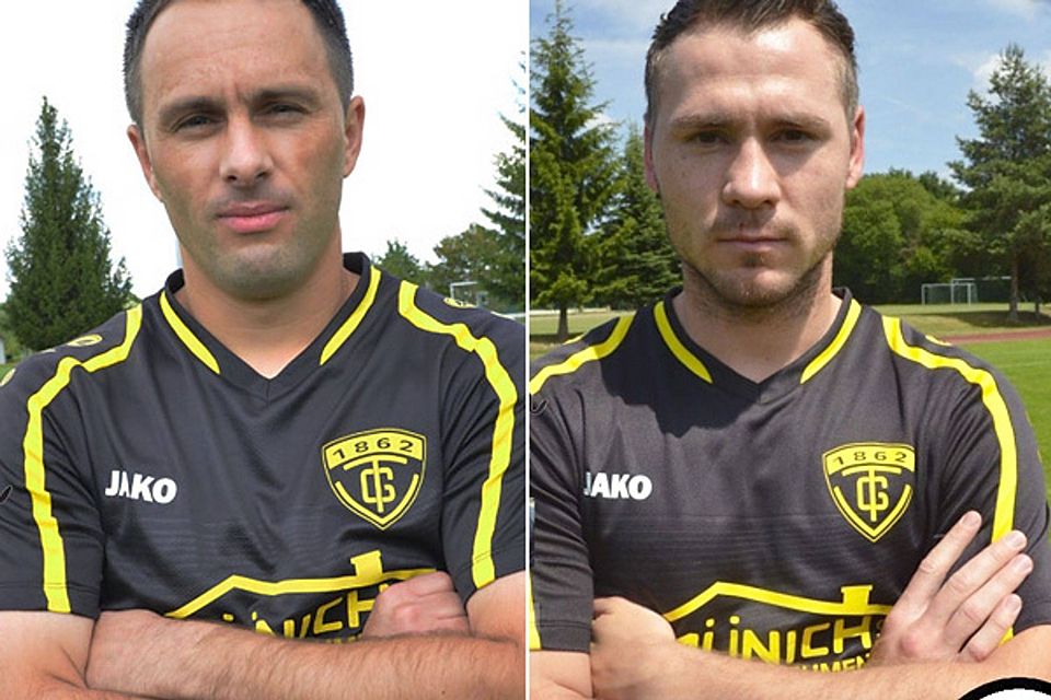 Geiselhöring-Duo Dusan Ostojic (li.) / Vitalij Abb schließt sich im Sommer dem VfB Straubing an. F: Kuczera / Montage: FuPa