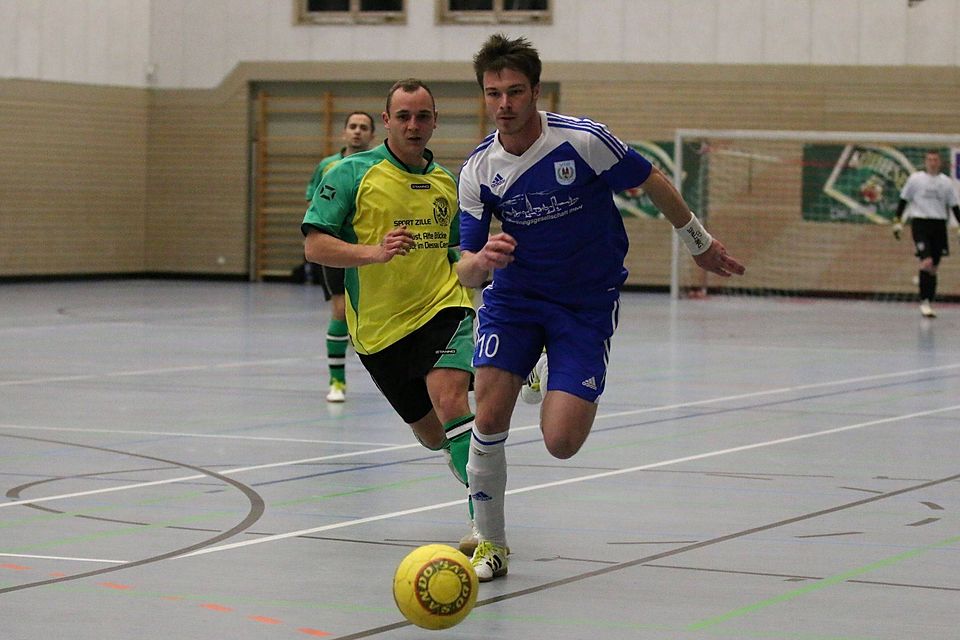 Daniel Richter (in blau) übernimmt zur kommenden Saison seinen Heimatverein in Wörlitz. F: B. Reinhardt