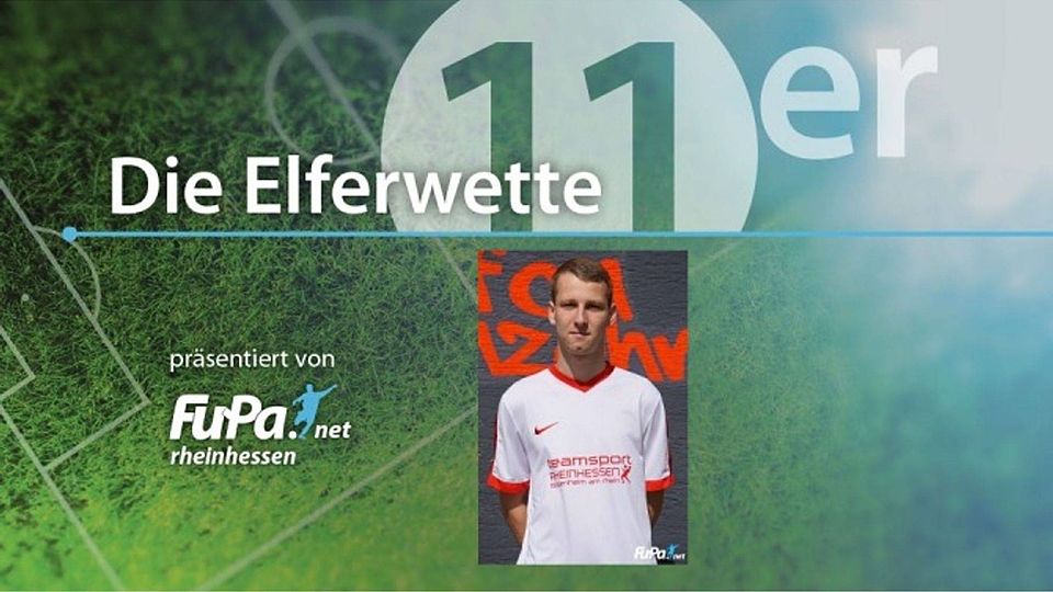 Stellt sich mit seinen Tipps der FuPa-Redaktion: Marius Schäfer vom 1. FC Nackenheim. Grafik: Ig0rZh – stock.adobe / Foto: Horozovic, Samuel