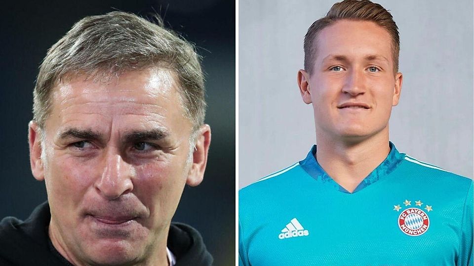 Stefan Kuntz (l.), Trainer der Fußball-Auswahl bei den Olympischen Spielen, ärgert sich über das Tokio-Verbot des FC Bayern für Torwart Ron-Thorben Hoffmann.