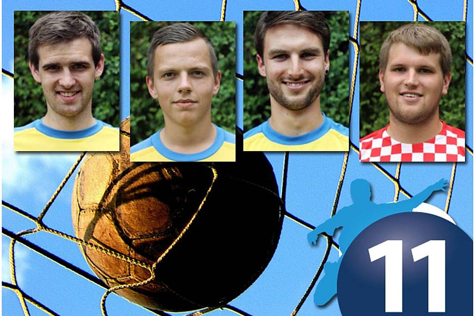 Der TSV Babenhausen stellt mit (von links) Marco Gröner, Julian Riederle, Nikolas Berchtold und Tobias Konrad ein Quartett in der FuPa-Elf des Jahres der Kreisliga Mitte.