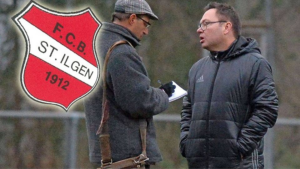 Die Meldungen über einen Wechsel von Michelfelds Coach Thorsten Barth (re.) zum FC Badenia St. Ilgen häufen sich. Noch gibt sich der Heidelberger Landesligist dazu bedeckt.    Foto: Lörz