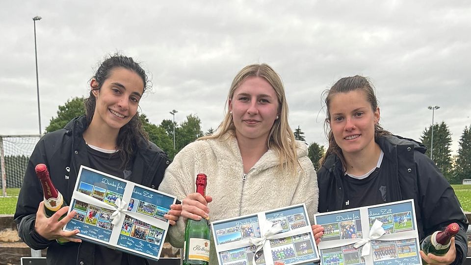 Beenden mit einer Vizemeisterschaft ihre Laufbahn (v.l.): Sandra Zeilhofer, Carmen Drescher und Mathea Rügemer.