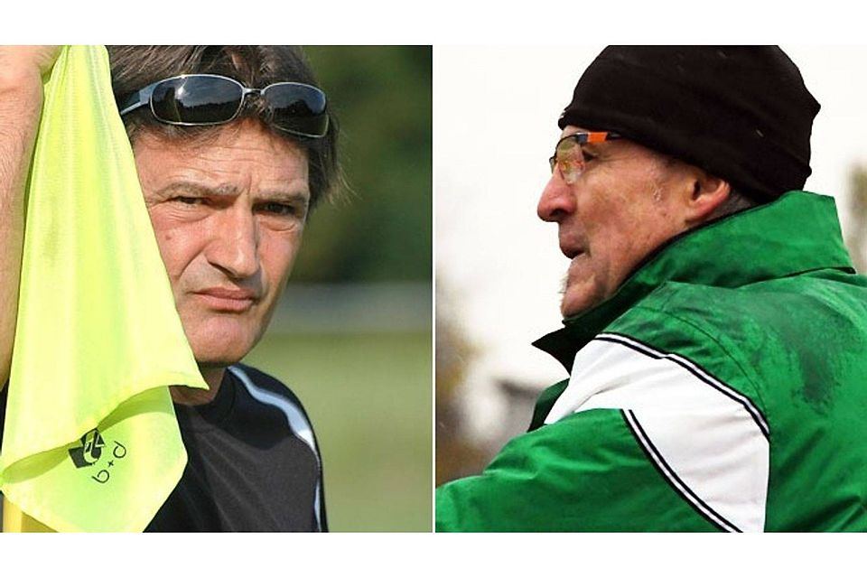Beim FC Memmingen waren sie einst Teamgefährten, jetzt ist Gursel Purovic (links) als Trainer der Nachfolger von Reinhold Mayer beim Landesligisten TV Bad Grönenbach.   F.: Schulze, Brugger