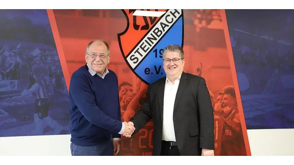 Gehen seit Donnerstag getrennte Wege: Roland Kring (l.), Vorstandssprecher beim Fußball-Regionalligisten TSV Steinbach Haiger, äußert sich zur Entlassung von Giuseppe Lepore als Geschäftsführer. (Archivfoto) © Daniel Kriegler