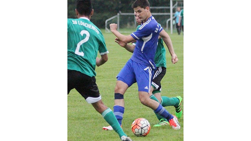 Kevin Stribrny verpasste mit der SG Freiensteinau nach einer 2:0-Führung den Sieg in Löschenrod. 	Foto: Görlich