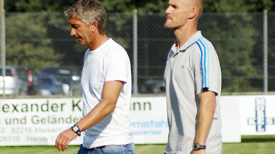 Jahrelang hat Christian Detmar (links) für den TSV Landsberg gespielt. Jetzt kehrte er als Co-Trainer von Sven Kresin (rechts) zum TSV zurück.  F.: M. Messelhäuser
