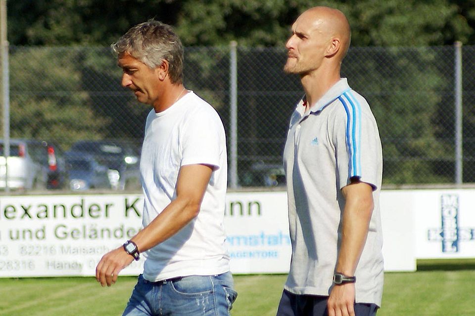 Jahrelang hat Christian Detmar (links) für den TSV Landsberg gespielt. Jetzt kehrte er als Co-Trainer von Sven Kresin (rechts) zum TSV zurück.  F.: M. Messelhäuser