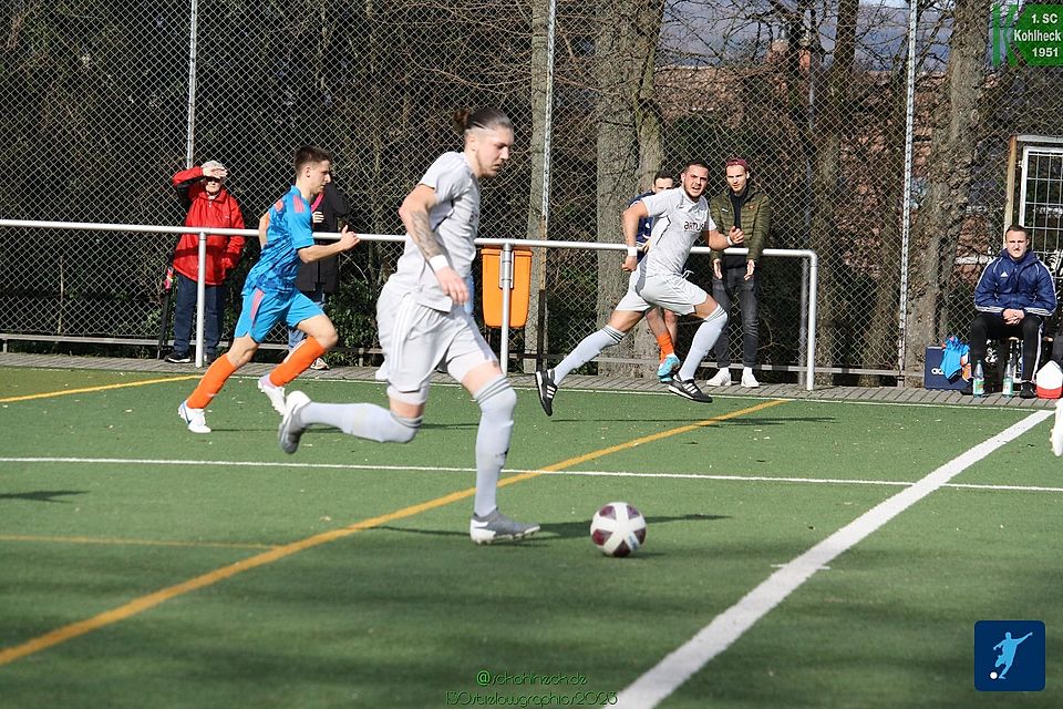 Airidas Rasymas erzielte für seine Mannschaft des SC Kohlheck drei Tore gegen den SV Frauenstein.