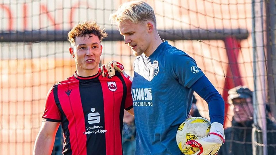 Luis Ackermann (r.) steht vorerst nicht mehr in der Oberliga Westfalen im Tor.