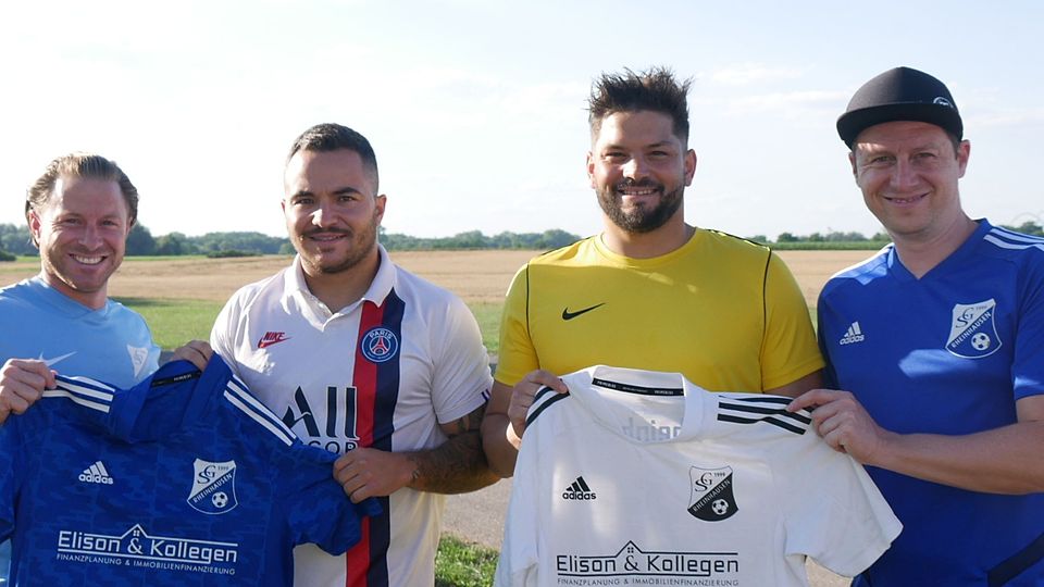 von links nach rechts: Spielausschuß Fabian Felck , Remi Biellmann, Amaury Maeder, Spielausschuß Dominik Herdrich