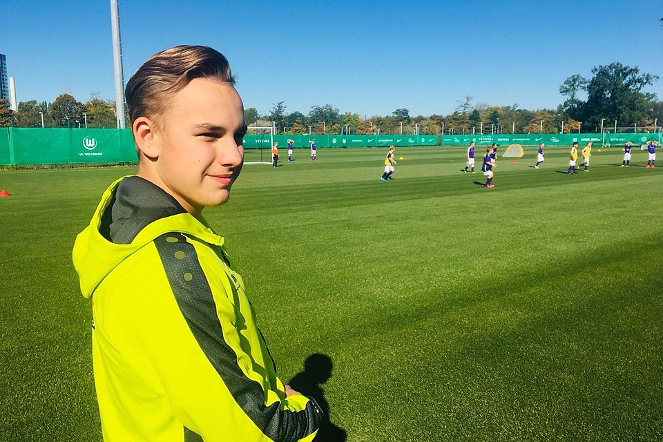 Christoph ertelt weilte im Oktober beim VfL Wolfsburg zu einem Seminar. 