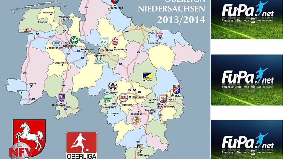 So sieht sie aus: Diese Vereine spielen in der kommenden Saison in der Oberliga Niedersachsen. Bild: Chris Kinner