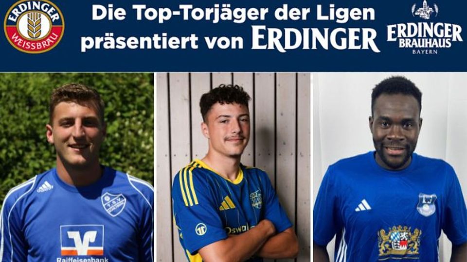 Justin Eberl (Mitte) führt vor Stefan Hartl (li.) und Abousria Diarra(re.).