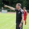 FSV Saulheims Spielertrainer Max Kimnach kann wegen seiner schweren Verletzung in den kommenden Monaten nur von außen coachen.	Foto: Axel Schmitz/pakalski-press
