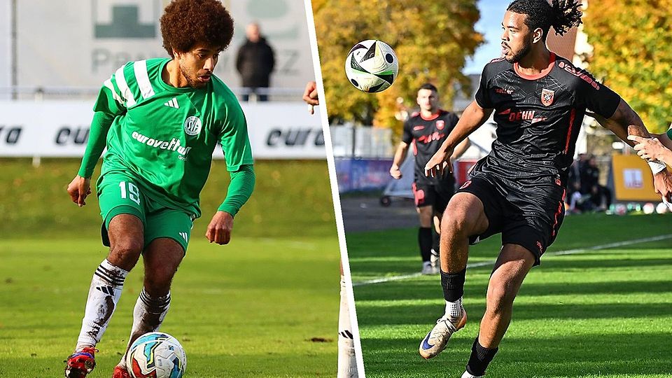 ASV Neumarkt gegen Fortuna Regensburg, das ist auch das Duell von Morris Adelabu (rechtes Bild) mit seinem älteren Bruder Marcel Onwudiwe.