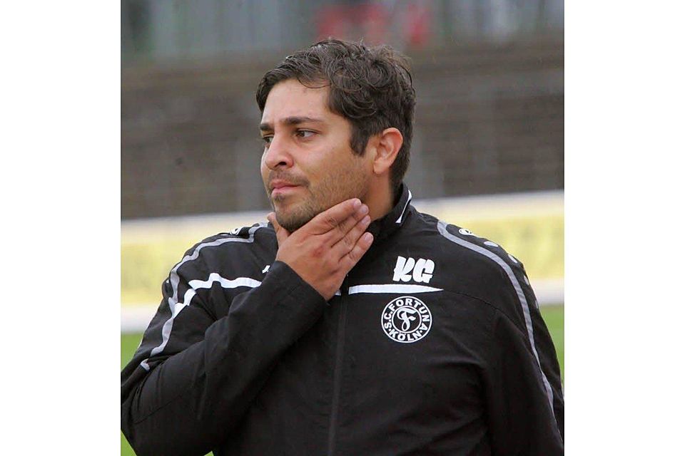 Fortuna-Trainer Koray Gökkurt rechnet sich mit seinem Team gegen den MSV Duisburg Siegchancen aus., Foto: Dahmen