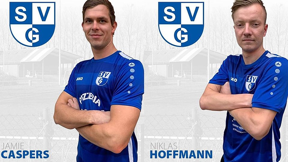 Jamie Caspers und Niklas Hoffmann laufen für den SV Grieth auf.