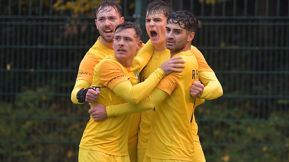 Wollen wieder mit dem FSC Rheda jubeln: (v. l.) Luis Sievers, Nico Wennier, Christoph Linnemann und Martin Aciz.