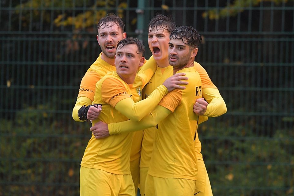 Wollen wieder mit dem FSC Rheda jubeln: (v. l.) Luis Sievers, Nico Wennier, Christoph Linnemann und Martin Aciz.