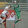 Hält Beeck mit starken Paraden im Spiel: Der 19-jährige Keeper Tiago Estevao, der Stefan Zabel gut vertrat.