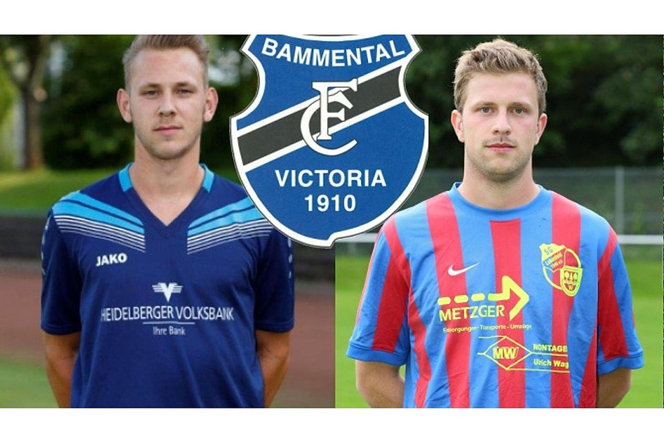 David von Geiso (l.) und Patrick Kramer verstärken den FC Bammental zur neuen Runde.