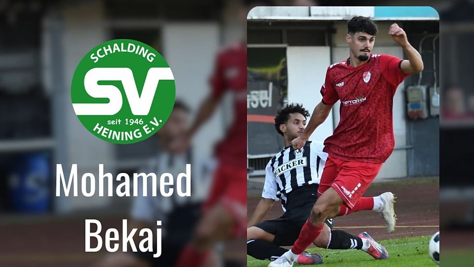 Mohamed Bekaj (im roten Trikot) verstärkt den SV Schalding-Heining