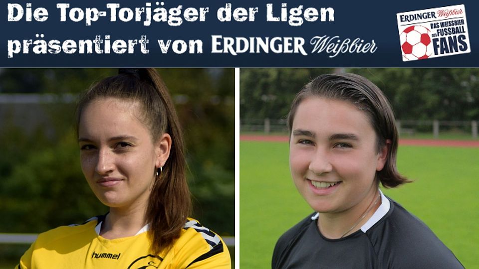 Laura Stölzer (l.) und Alessia Giovinazzo, beide vom FC Stern München III, bejubelten jeweils einen eigenen Treffer.
