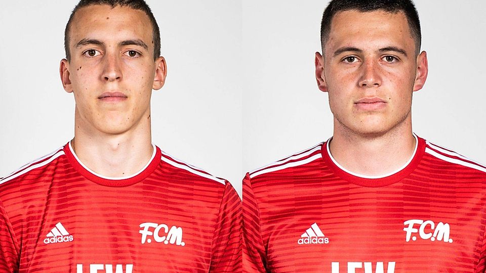 David Remiger (li.) und Jakob Gräser sind mindestens bis 2022 für den FC Memmingen am Ball.