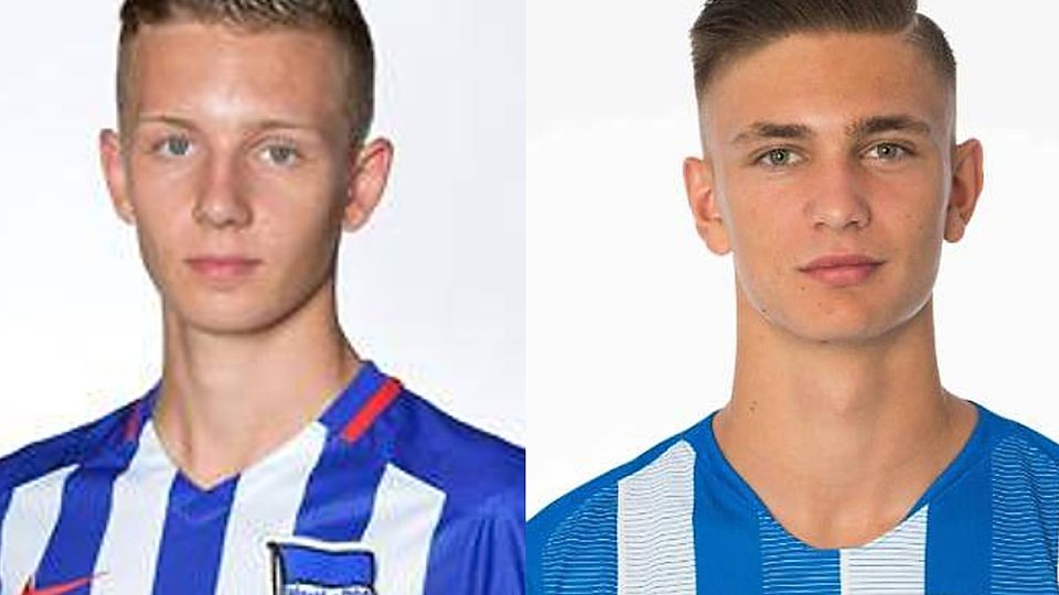 Maximilian Storm (li.) und Adnan Alagic (re.) sind ehemalige Spieler des Nachwuchsbereichs von Hertha BSC.