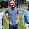 Neuer Freienbach-Trainer: Jürgen Seeberger, flankiert von Sportchef Mario Zimmermann (l.) und Präsident Benjamin Fuchs.