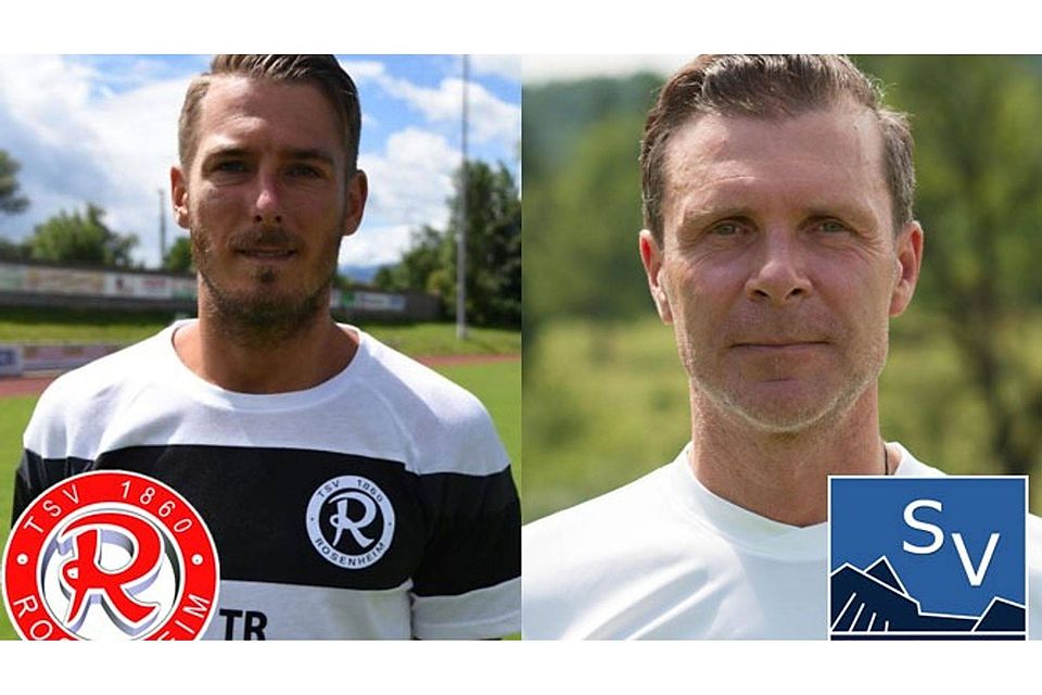 Tobias Strobl (l.) ist Spielertrainer beim TSV 1860 Rosenheim, Markus Eberhart coacht den Kreisligisten aus Ohlstadt. FOTOS: TSV 1860 Rosenheim / SV Ohlstadt