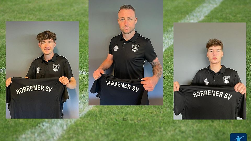 Gian Luca Bruno, Meikel Kupper und Lovre Hrgota (v.l.n.r.) wechseln zum Horremer SV.