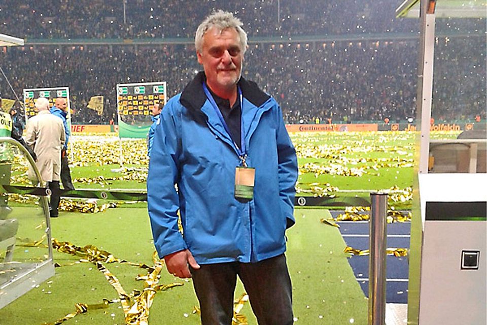 Mittendrin statt nur dabei: Bernhard Wurm beim DFB-Pokalfinale im Berliner Olympiastadion.  Foto: Wurm