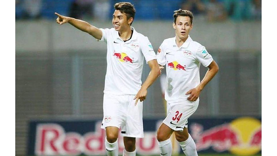 John-Patrick Strauß, Torschütze beim Spiel von RB Leipzig gegen Paris St. Germain.  Foto: red