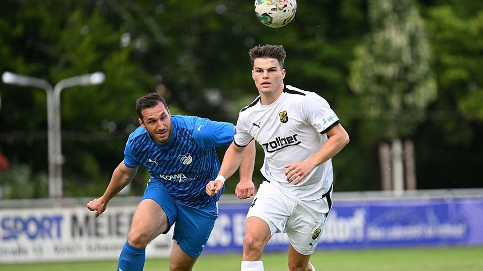 Elija Härtl (rechts) und der DJK Vilzing fehlten beim Testspiel in Ettmannsdorf Frische und Präzision.