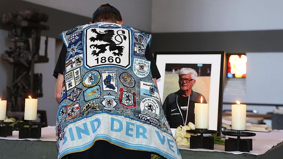 Abschied von „Mister 1860“: Viele Löwenfans erwiesen ihrem Idol die letzte Ehre.