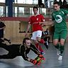 Markus Burkert im Tor des Futsal Club Regensburg hatte gegen die Predators alle Hände voll zu tun. F: Brüssel