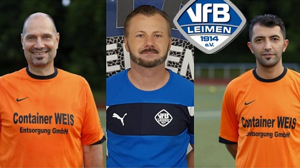 Cheftrainer Andreas Stober (l.) und seine beiden Co-Trainer Simon Skowronek (mitte) und Volkan Cetinkaya blicken zuversichtlich Richtung 2018/19.