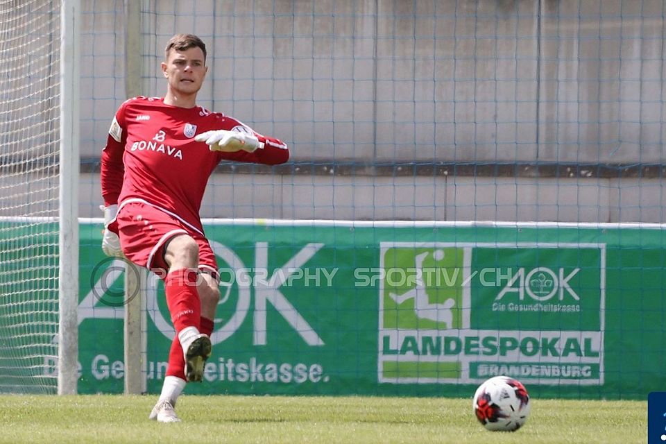 David Richter bei seinem letzten Einsatz für Union Fürstenwalde im Pokalfinale.
