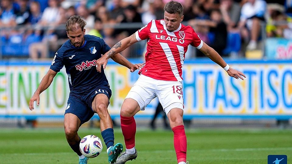 Luka Duric (r.) schoss die ersten beiden TSG-Tore beim 4:1-Sieg gegen Energie Cottbus.