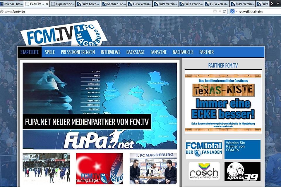 Ab sofort gehen der FCM.tv und FuPa bei der Berichterstattung aus Magdeburg einen gemeinsamen Weg. Screenshot