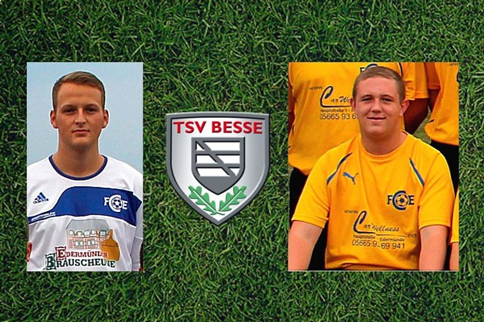 Marvin Heerdt (links) &amp; Nico Döring (rechts) kommen vom FC Edermünde zum TSV Besse (Fotos: FZ Media)