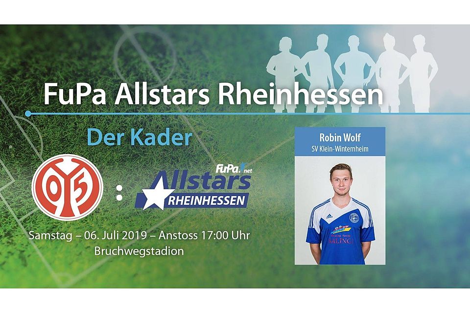Vor dem eigentlichen Wechsel zum FC Basara Mainz wird Robin Wolf schon im Dress der FuPa-Allstars mit einigen seiner zukünftigen Mitspielern auflaufen.