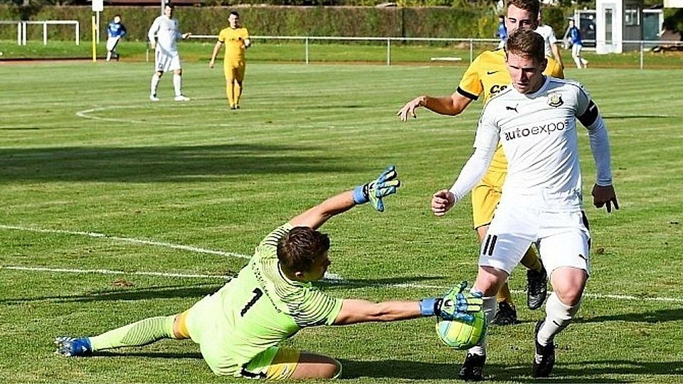 Am - aus der Sicht von Tobias Merz - makellos parierenden Steve Wagner (Foto), hat die Niederlage in Bicken nicht gelegen. F: Schepp