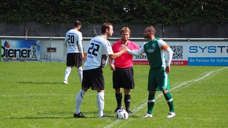 Im Frühjahr 1987 standen sich der SV Bonlanden und der TSV Bernhausen letztmalig in einem Punktspiel gegenüber. Im Frühjahr 1987 wurde auch der heutige Bonlandener Kapitän Stefan Adam (links) geboren. Foto: Florian