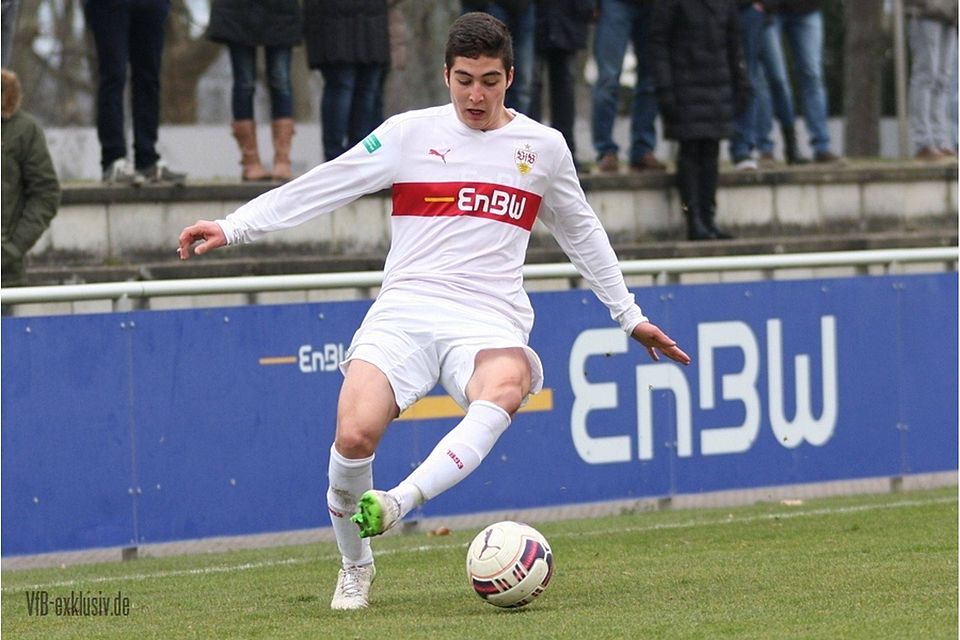 Enes Türköz und die B-Junioren des VfB Stuttgart verbuchten mit dem 1:0 gegen den TSV 1860 München den sechsten Sieg in Serie. F: Lommel