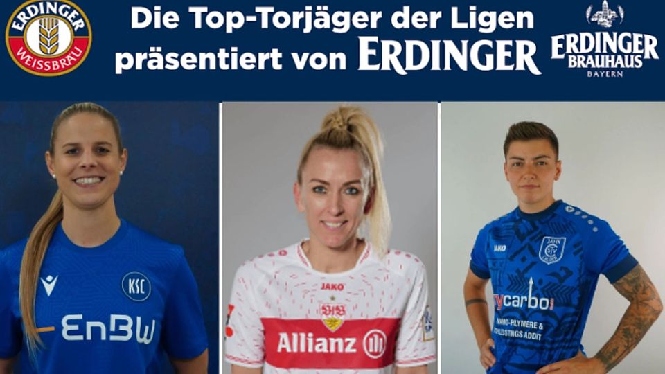 Mandy Islacker (mi.) sichert sich die 15 Kästen ERDINGER vor Johanna Hildebrandt (re.) und Melissa Zweigner-Genzer (li.).