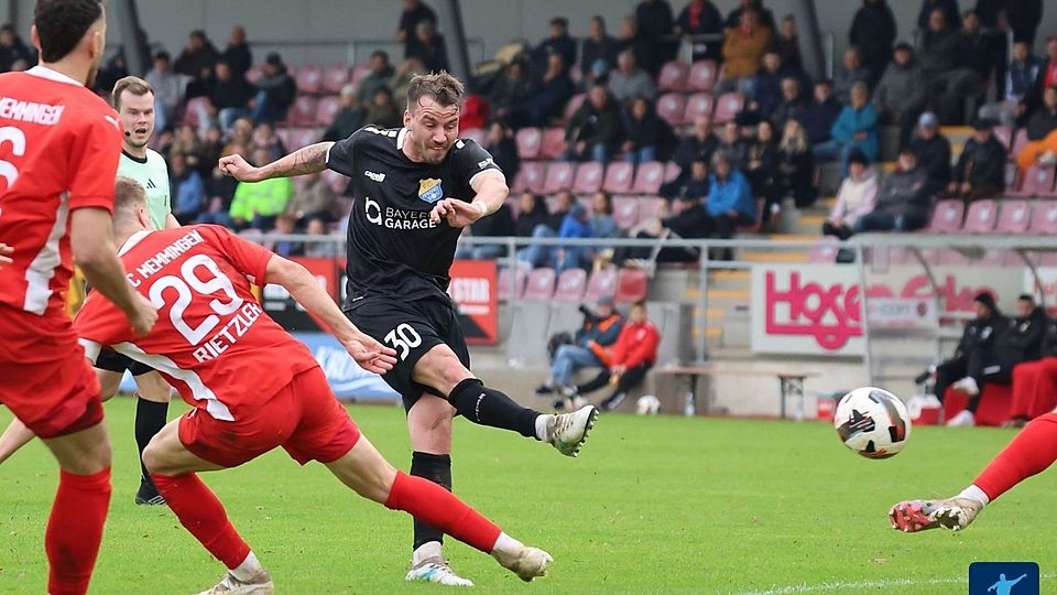 Pipinsrieds Torjäger Nico Karger schockte den FC Memmingen mit seinem Doppelpack.